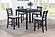 F2636 Wood 5-Piece Counter Height Dining Set Charcoal by Poundex