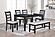F2637 Wood 6-Piece Dining Set Charcoal by Poundex