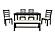 F2637 Wood 6-Piece Dining Set Charcoal by Poundex