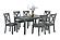F2638 Wood 7-Piece Dining Set Gray by Poundex