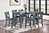 F2639 Wood 7-Piece Counter Height Dining Set Gray by Poundex