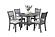 F2640 Wood 5-Piece Dining Set Gray by Poundex