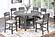 F2700 Wood Counter Height Dining Table Gray by Poundex