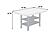 F2701 Wood Counter Height Dining Table w/Storage Shelf Gray by Poundex