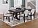 F2703 Wood Dining Table w/Built in Leaf Charcoal by Poundex