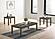 F3190 Wood 3-Piece Coffee Table Set Dark Gray by Poundex