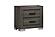 F5491 Wood 2-Drawer Nightstand Foil Gray by Poundex
