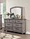 F5502 Wooden Frame Mirror Gray by Poundex