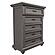 F5504 Wood 5-Drawer Chest Gray by Poundex