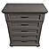 F5504 Wood 5-Drawer Chest Gray by Poundex