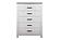 F5524 Wood 5-Drawer Chest Whitewash/Smoking Gray by Poundex