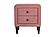 F5556 Fabric Upholstered 2-Drawer Nightstand Pink by Poundex