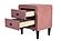 F5556 Fabric Upholstered 2-Drawer Nightstand Pink by Poundex