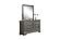 F5562 Wooden Frame Mirror Dark Gray by Poundex