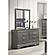 F5562 Wooden Frame Mirror Dark Gray by Poundex