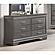 F5563 Wood 6-Drawer Dresser Dark Gray by Poundex
