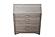 F5579 Wood 5-Drawer Chest Grayish Brown by Poundex