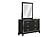 F5602 Wooden Frame Mirror Black by Poundex