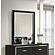 F5602 Wooden Frame Mirror Black by Poundex