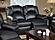 F6671 Bonded Leather Reclining Loveseat Black by Poundex