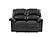 F6671 Bonded Leather Reclining Loveseat Black by Poundex