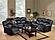 F6672 Bonded Leather Reclining Sofa Black by Poundex