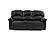 F6672 Bonded Leather Reclining Sofa Black by Poundex