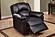 F6673 Bonded Leather Rocker Reclining Chair Black by Poundex