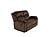 F6711 Padded Suede Reclining Loveseat Chocolate by Poundex