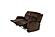 F6711 Padded Suede Reclining Loveseat Chocolate by Poundex