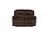 F6711 Padded Suede Reclining Loveseat Chocolate by Poundex