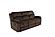 F6712 Padded Suede Reclining Sofa Chocolate by Poundex