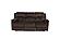F6712 Padded Suede Reclining Sofa Chocolate by Poundex