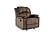 F6713 Padded Suede Rocker Reclining Chair Chocolate by Poundex