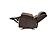 F6713 Padded Suede Rocker Reclining Chair Chocolate by Poundex