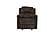 F6713 Padded Suede Rocker Reclining Chair Chocolate by Poundex