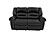 F6749 Bonded Leather Reclining Loveseat Black by Poundex