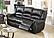 F6750 Bonded Leather Reclining Sofa Black by Poundex