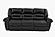 F6750 Bonded Leather Reclining Sofa Black by Poundex