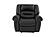 F6751 Bonded Leather Glider Reclining Chair Black by Poundex