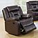 F6796 Gel Leatherette Glider Reclining Chair Dark Brown by Poundex