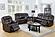 F6796 Gel Leatherette Glider Reclining Chair Dark Brown by Poundex
