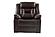 F6796 Gel Leatherette Glider Reclining Chair Dark Brown by Poundex