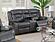 F6797 Gel Leatherette Reclining Loveseat Gray by Poundex