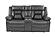 F6797 Gel Leatherette Reclining Loveseat Gray by Poundex
