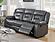 F6798 Gel Leatherette Reclining Sofa Gray by Poundex