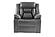 F6799 Gel Leatherette Glider Reclining Chair Gray by Poundex