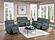 F8107 Fabric Reclining Chair Dark Gray by Poundex
