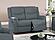 F8108 Fabric Loveseat Dark Gray by Poundex