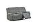 F8122 Fabric Reclining Loveseat w/Console Smoke by Poundex